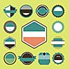 vector set of retro vintage labels 