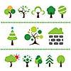 vector basic tree icon set 