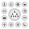 vector business management icon set 