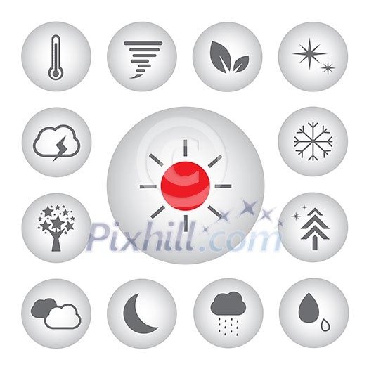 vector basic icon set for weather vector basic icon set for weather