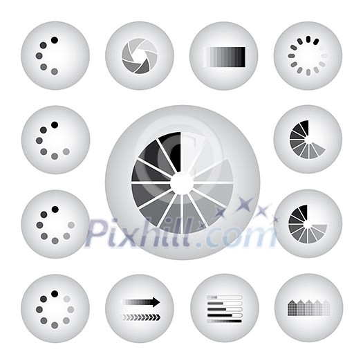 vector loading internet icon set vector loading internet icon set