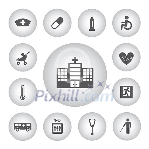 vector basic icon for hospital vector basic icon for hospital