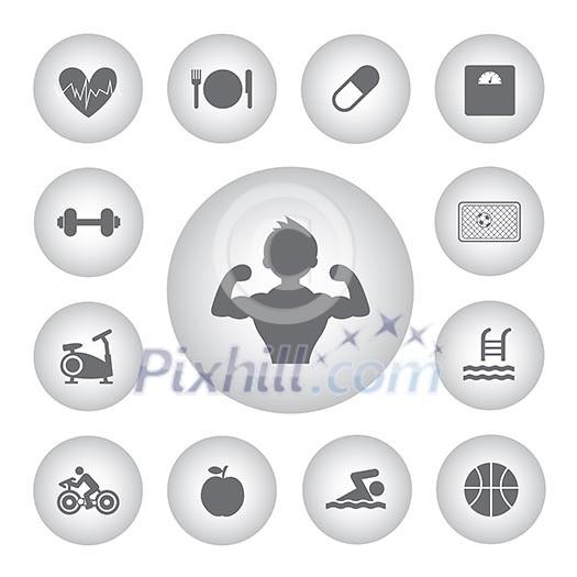 vector basic icon for sports and healthy vector basic icon for sports and healthy