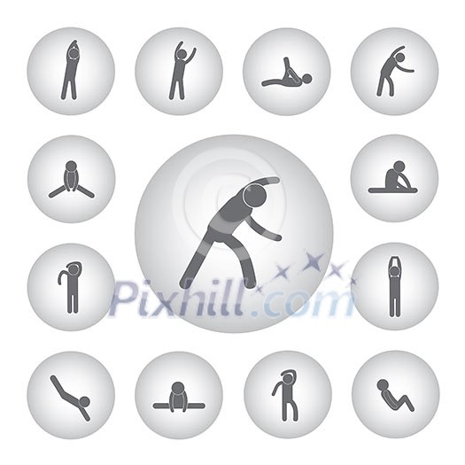 vector basic icon for body exercise vector basic icon for body exercise