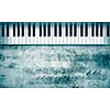 Conceptual image of music theme with keys and notes