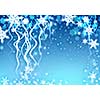 Conceptual blue image with christmas tree theme