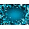 Blue Christmas background with snowflakes and lights