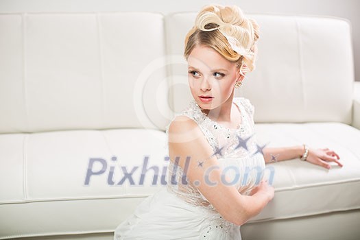 Gorgeous bride on her wedding day (color toned image; shallow DOF) Gorgeous bride on her wedding day (color toned image; shallow DOF)