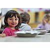 happy child kids group have fun and play at kindergarden indoor preschool education concept with  teacher