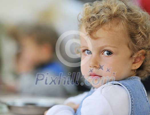 happy child kids group have fun and play at kindergarden indoor preschool education concept with teacher happy child kids group have fun and play at kindergarden indoor preschool education concept with teacher