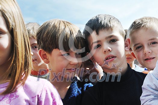 happy child kids group have fun and play at kindergarden indoor preschool education concept with teacher happy child kids group have fun and play at kindergarden indoor preschool education concept with teacher