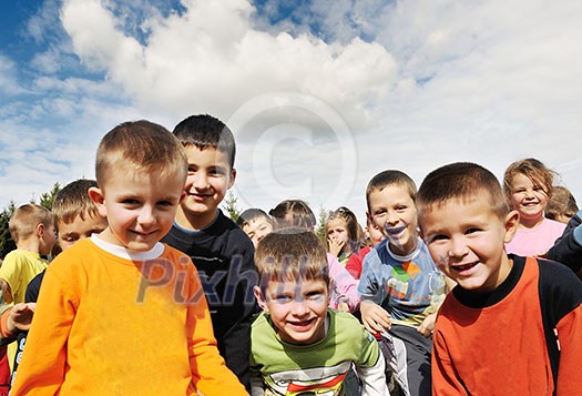 happy child kids group have fun and play at kindergarden indoor preschool education concept with teacher happy child kids group have fun and play at kindergarden indoor preschool education concept with teacher