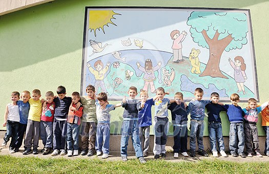 happy child kids group have fun and play at kindergarden indoor preschool education concept with teacher happy child kids group have fun and play at kindergarden indoor preschool education concept with teacher