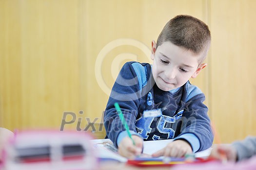 happy child kids group have fun and play at kindergarden indoor preschool education concept with teacher happy child kids group have fun and play at kindergarden indoor preschool education concept with teacher