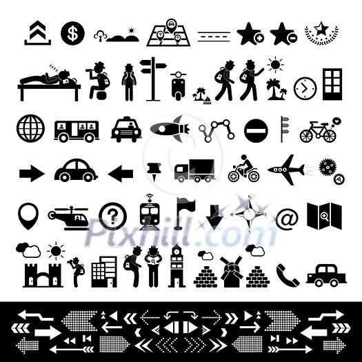 vector traveler explorer icon set vector traveler explorer icon set