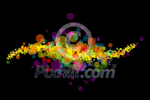 Abstract color light pattern on black Abstract color light pattern on black