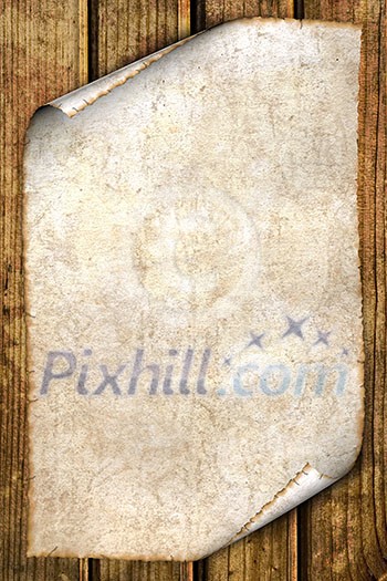 old paper isolated on wood old paper isolated on wood