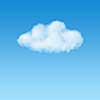 white puffy cloud on blue sky