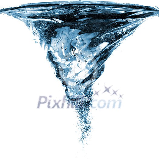 water splash with bubbles isolated on white water splash with bubbles isolated on white