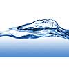 water splash with wave isolated on white