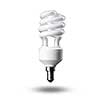 Energy saving fluorescent light bulb isolated on white