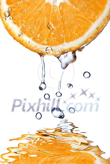 fresh water drops on grapefruit isolated on white fresh water drops on grapefruit isolated on white