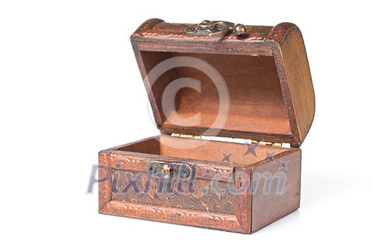 wooden chest isolated on white wooden chest isolated on white