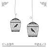vector cute birdcage vintage design  