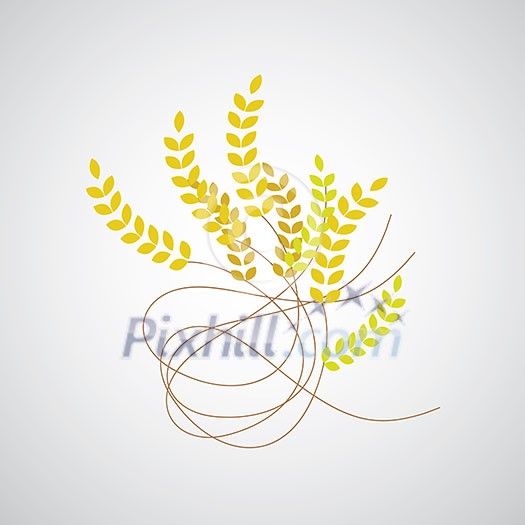 wheat symbol on gray background wheat symbol on gray background