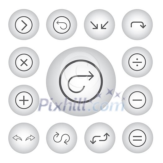 vector basic icon for arrow set vector basic icon for arrow set