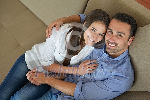 romantic happy young couple relax at home romantic happy young couple relax at home