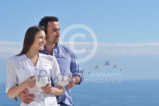 happy young romantic couple have fun relax smile at modern home indoor and outdoor happy young romantic couple have fun relax smile at modern home indoor and outdoor