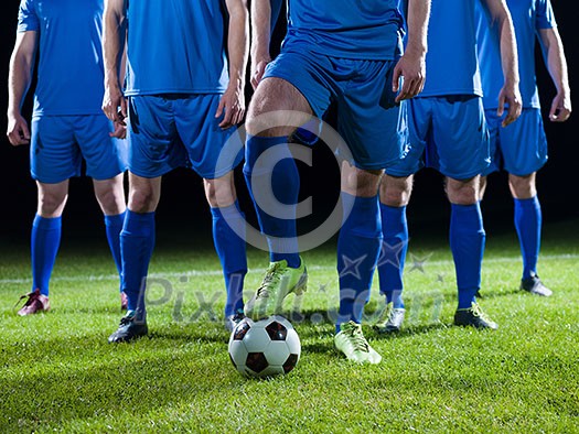 soccer players team group isolated on black background soccer players team group isolated on black background