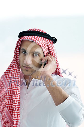 happy young arabic business man working at bright office happy young arabic business man working at bright office