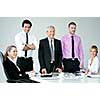 business people  group at a meeting in a light and modern office environment.