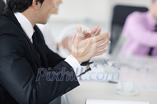 business people  team  at a meeting in a light and modern office environment.