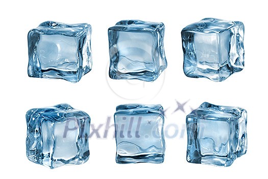 ice cubes isolated on white ice cubes isolated on white