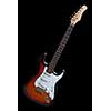 electric guitar isolated on black