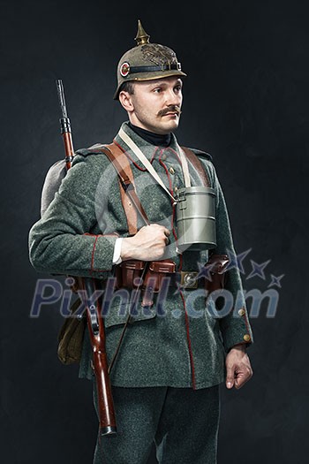 German infantryman during the first world war. German infantryman during the first world war.