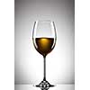 White wine in the glass on white