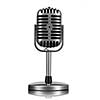 Retro microphone isolated on white