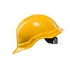 Yellow hard hat isolated on white