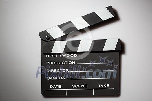 Clapperboard cinema on white Clapperboard cinema on white