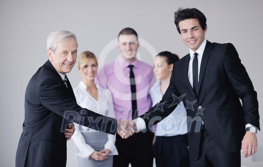 business people team at a meeting in a light and modern office environment. business people team at a meeting in a light and modern office environment.