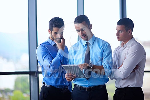 close-up of human hand business man using tablet compuer at office close-up of human hand business man using tablet compuer at office