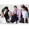business people  team  at a meeting in a light and modern office environment.
