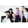business people  team  at a meeting in a light and modern office environment.