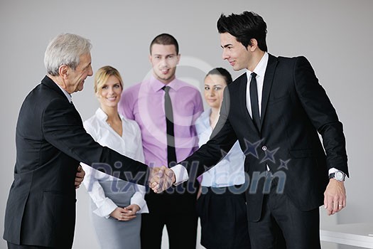 business people team at a meeting in a light and modern office environment. business people team at a meeting in a light and modern office environment.