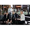 business people  team  group  on a meeting have success and make deal
