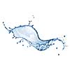 water splash isolated on white